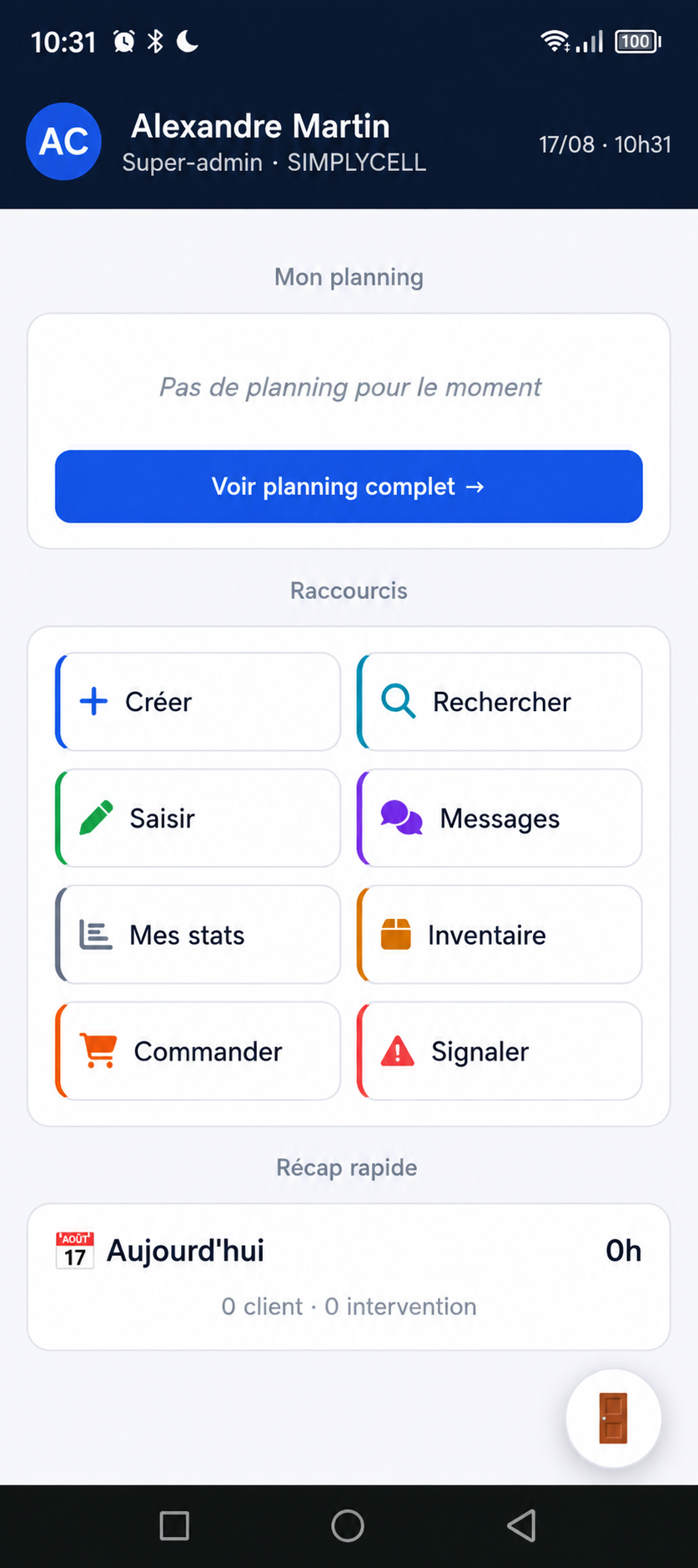 Application mobile SimplyCell utilisée sur le terrain